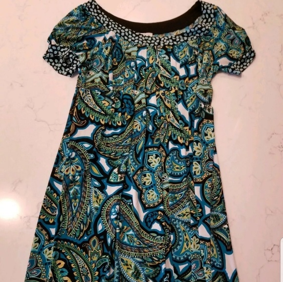 BOGO London Times Abstract Floral Dress Size 10 - Picture 3 of 8